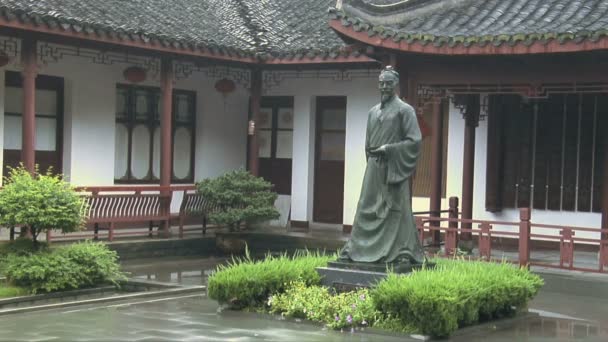 Hang Zhou Tea Fields and Tea House — стокове відео